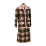 Vintage Chanel Couture Plaid Tweed Suit