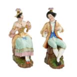 Pair of Jacob Petit Paris Porcelain Flasks