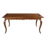 French Provincial-Style Walnut Farmhouse Table