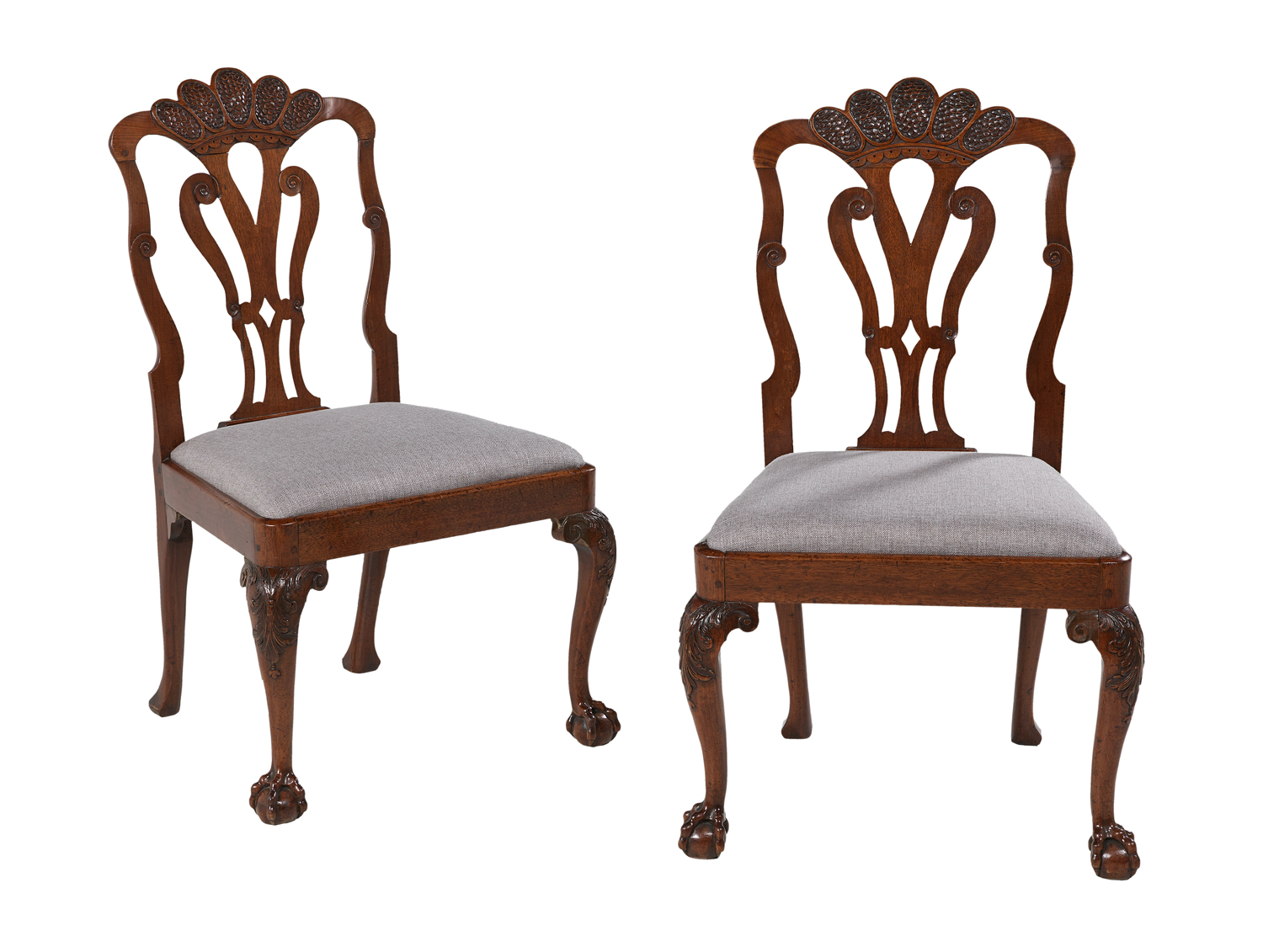 Pair of George III Mahogany Side Chairs