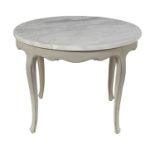 French Provincial Marble-Top Center Table