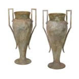 Pair of American Neo-Grec Cast Iron Urns