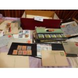 Stamps: Interesting shoebox of GB coin covers, pre