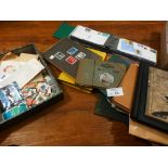 Stamps : Good box of loose albums, covers mint bac