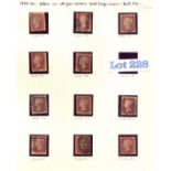 Stamps : Great Britain 1858/64 1d Red Plate Number