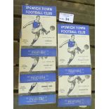 Football : Ipswich Town 1949/50 progs league - v S