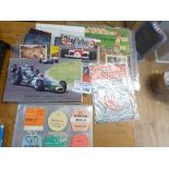 Motor Racing : Interesting lot of cards, game, pho