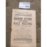 Speedway : Deganham v The Rest 26/09/19387 program
