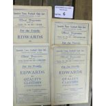 Football : Ipswich Town home 1947/8 progs - combin