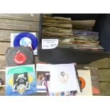 Records : 150+ 1970's/80's Rock & Pop 45's in case