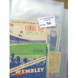 Football : Wembley programmes - inc Internationals