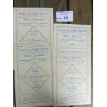 Football : Ipswich Town home progs league 1948/9 -