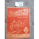 Speedway : Hackney v Lea Bridge programme 22/10/19