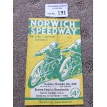 Speedway : Norwich - Eastern Counties Championship