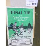 Football: FA Cup programme - Everton v Man City 1933 -