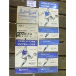 Football : Ipswich Town 1950/51 progs league - awa