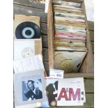 Records : Soul 120+ singles inc original crate - m