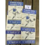 Football : Ipswich Town home progs 1952/3 combinat