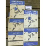 Football : Ipswich Town home progs 1949/50 league