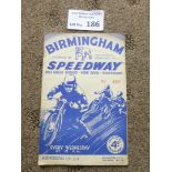 Speedway : Birmingham v Norwich 18/08/1937 program
