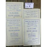 Football : Ipswich Town home progs 1947/8 league -