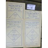 Football : Ipswich Town home progs league 1948/9 -