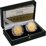 Coins : Brunel 2 double soverign cased coin set 20