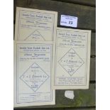 Football : Ipswich Town home progs 1948/9 combinat