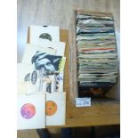 Records : Vintage wooden crate of 45s - good mix 2