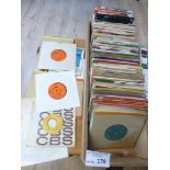 Records : Wooden crate of 250+ singles - good vint