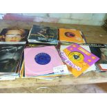 Records : Box of easy 200+ singles - 45's good lot