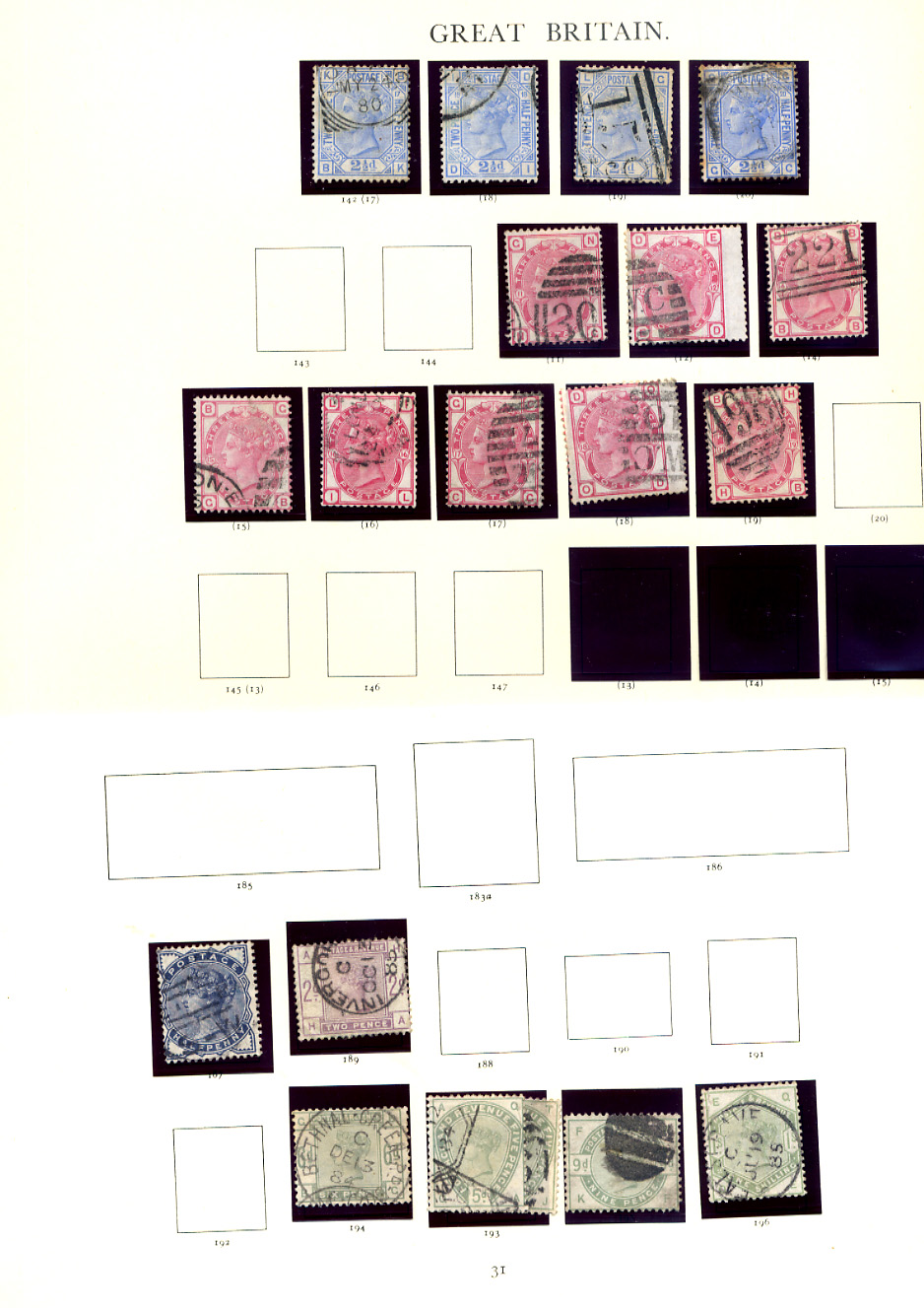 Stamps : GB in Red Windsor, Good ranges of 1d plat - Image 2 of 3