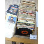 Records : Vintage wooden crate of 45s - good mix 2