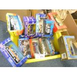 Diecast : Box of mixed/boxed vehicles mostly polic