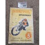 Speedway : Bristol - World Champs Qualifier progra