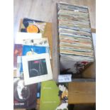 Records : Vintage wooden crate of 45s - good mix 2