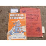 Speedway : Bristol vNew Cross 09/09/1938 & Southam