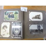 Postcards : Green album 260+ cards nice lot - many