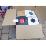 Records : Heavy box of 300+ singles 45's good mix