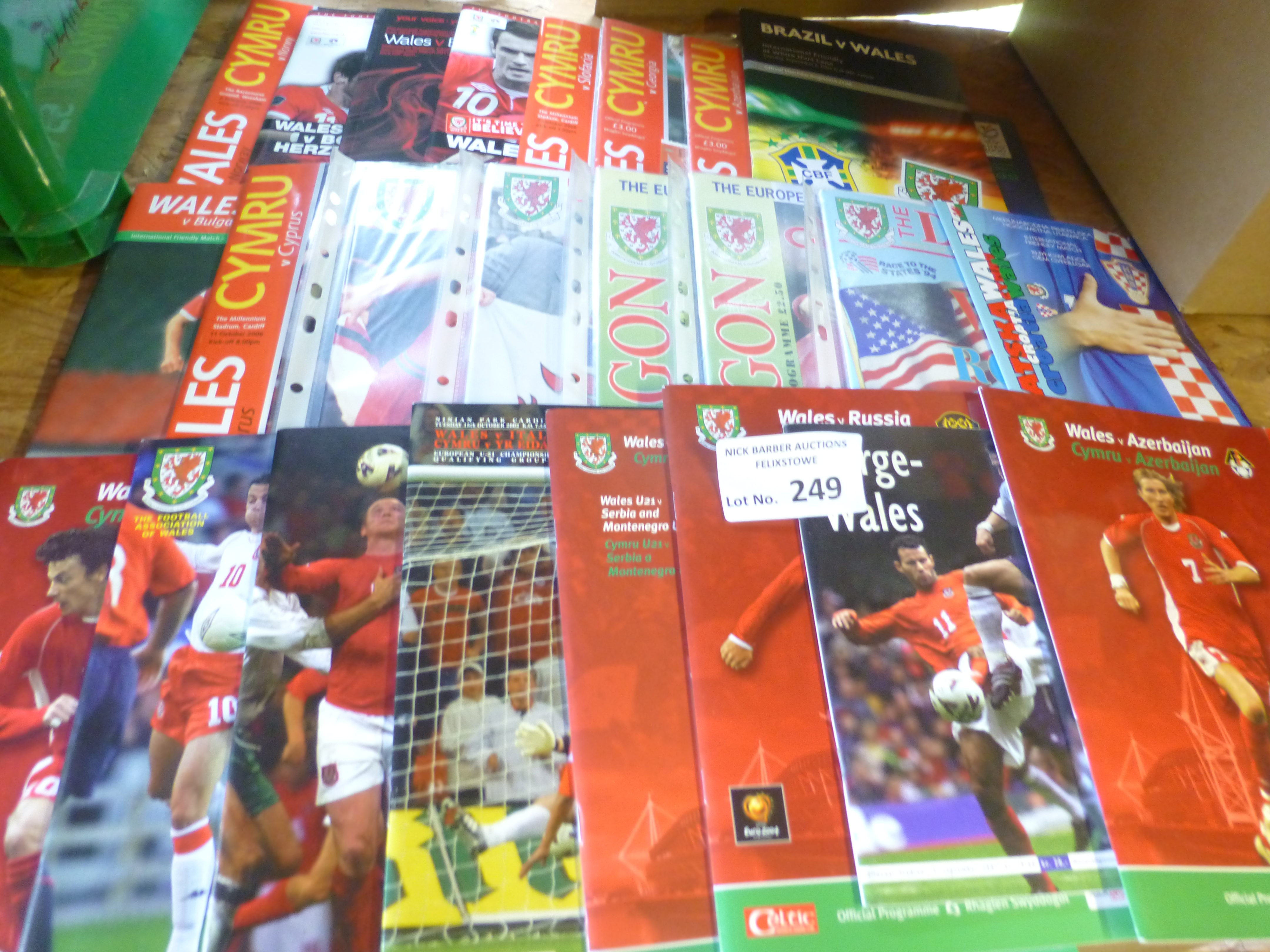 Football : Wales International programmes 1990s-pr - Image 2 of 3