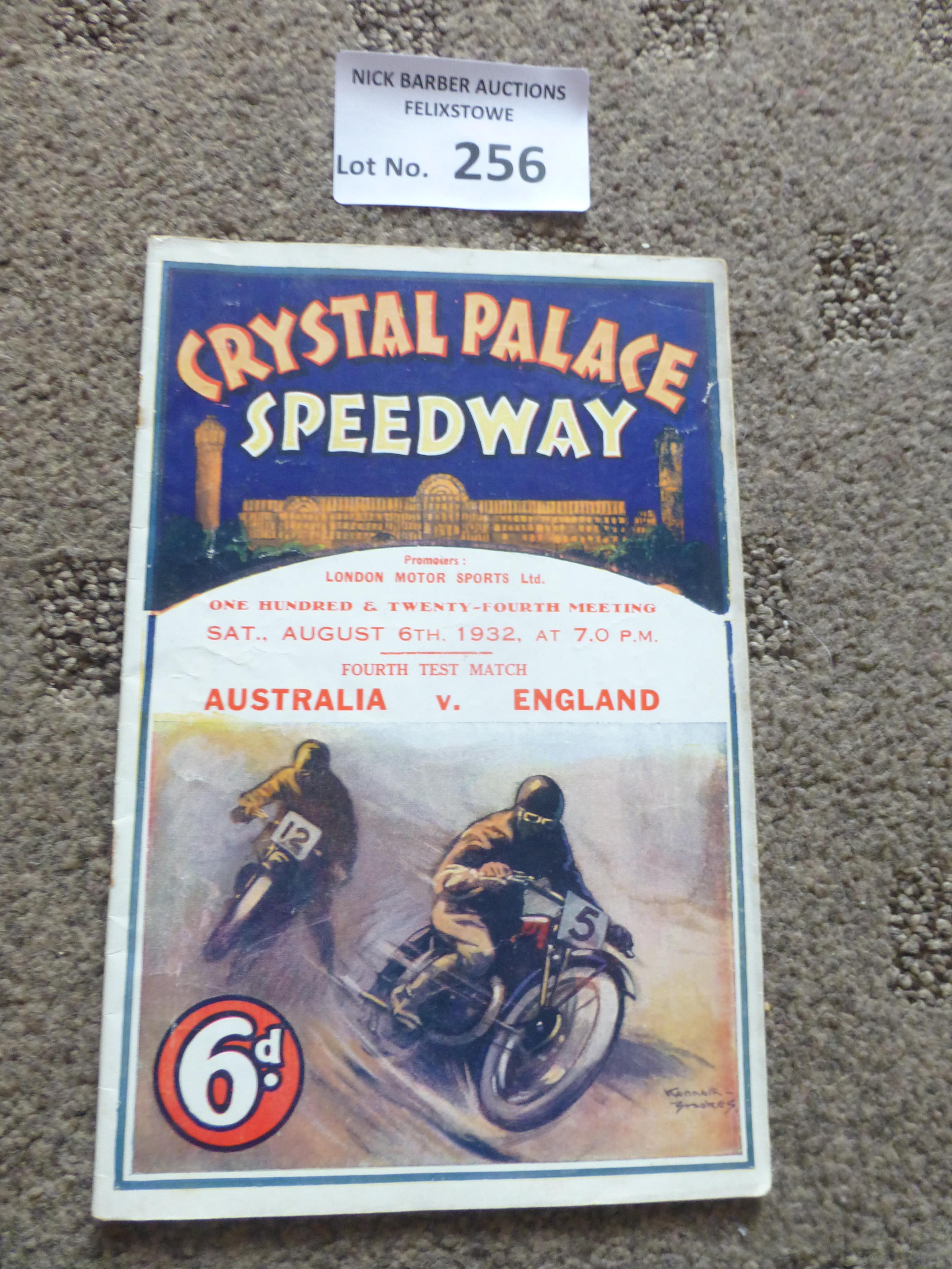 Speedway : Crystal Palace - Australia v England 4t