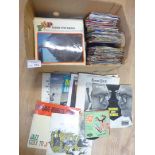 Records : Large box of albums & 45's inc modern &