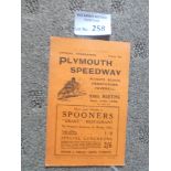 Speedway : Plymouth v Stamford Bridge 27/09/1932 p