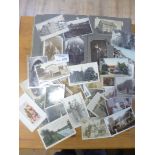 Postcards : Old album & loose postcards some rp's