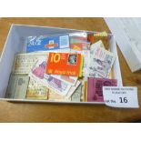 Stamps : Box of GB stamps in booklets - most have
