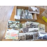 Postcards : 200+ cards nearly all b/w some RP's UK