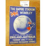 Speedway : Wembley - England v Australia 07/06/193