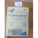 Speedway : Lea Bridge v Newcastle 19/09/1938 - pro