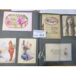 Postcards : Victorian album of scraps/cut outs gre