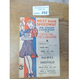 Speedway : West Ham Hawks (Juniors) v Sheffield 15